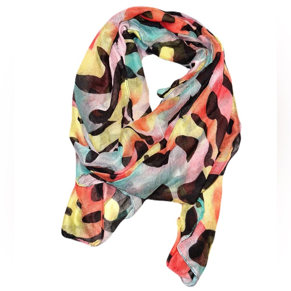 Vanity Colorful cheetah print scarf